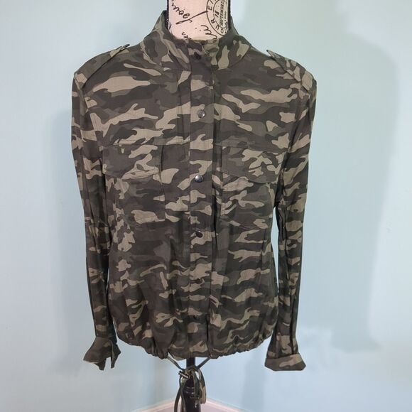 Beach Lunch Lounge Tops - Beach Lunch Lounge Shirt Cargo Utility Camo Zip Button Drawstring Lightweight e
